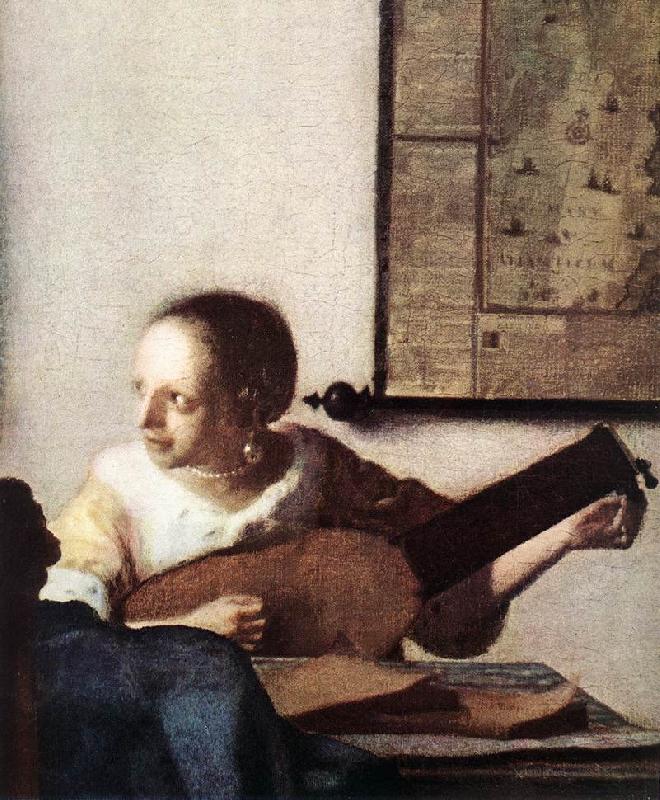 VERMEER VAN DELFT, Jan Woman with a Lute near a Window (detail) wt Germany oil painting art